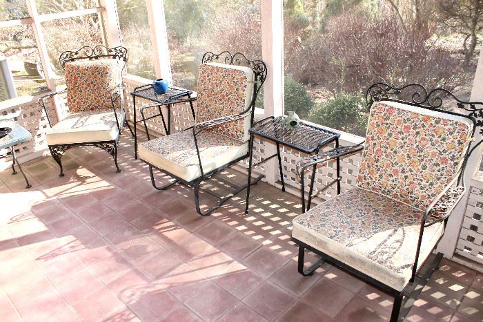 Vintage outdoor chairs and tables