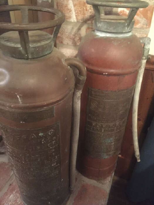 early brass fire extinguishers