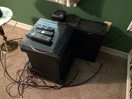 SOLD: Stereo with vinyl album/45 turntable and two speakers