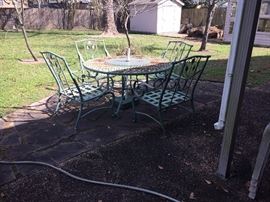 patio table with chairs (oops, other chair(s) are not pictured)