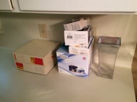 Kodak Eckacrome slide projector carousels, blood sugar testing supplies