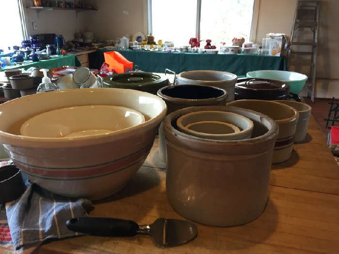 Roseville Pottery and Crocks