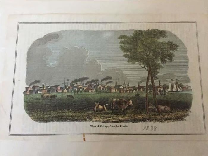 1838 View of Chicago from the Prairie