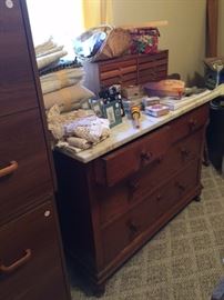 Antique Oak dresser with marble top