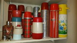 A sampling of the Vintage Thermoses