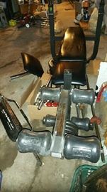 Workout bench with 3 curl bars, 1 strait bar, 260lbs of weights and all accessories.