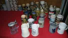 Large selection of Collectable Beer Steins.