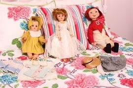 Dolls from the 1950s including Zero the Hero.