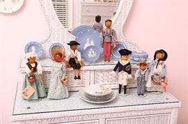 Collection of handmade dolls by Louise.