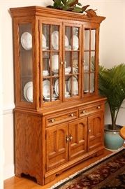 Pennsylvania House china cabinet in solid cherry.