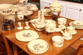 Large collection of Pfaltzgraff stoneware.