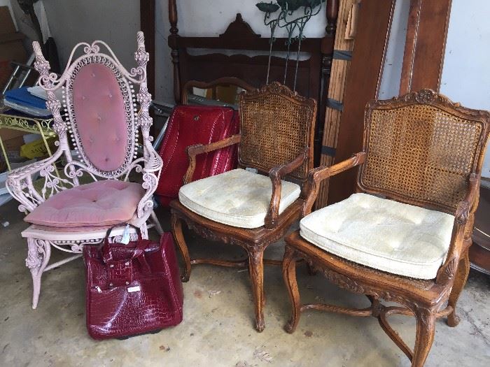 Vintage Chairs and luggage