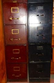 Antique Metal 4-Drawer filing cabinet