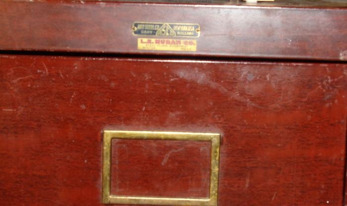 Antique Metal 4-Drawer filing cabinet