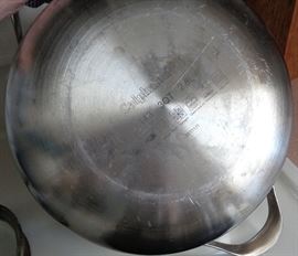 Calphalon Steel Lidded 3 QT Pot. Several other Calphalon Lidded Pots and Pans