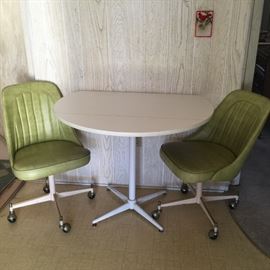 Small drop leaf table and chairs 