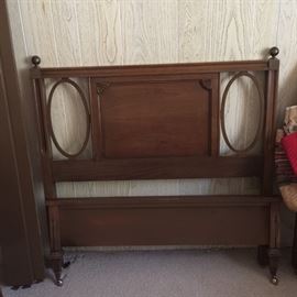 One of two twin matching  bed set frames 