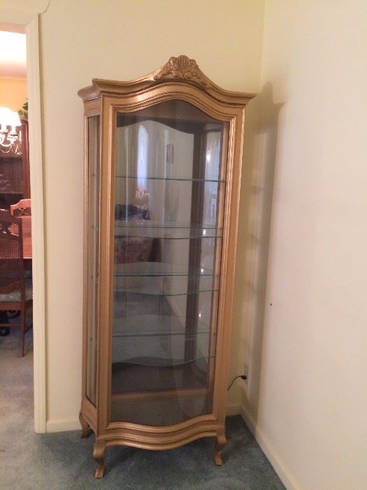 #16 Gold display cabinet 24x71 $190