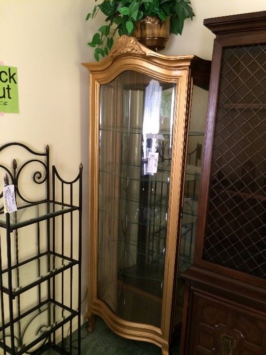 #16 Gold display cabinet 24x71 $190