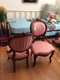 #35 (2) Balloon back coral chairs $100 ea.
# 6 bed Daybed Trundle and Mattresses $200.00