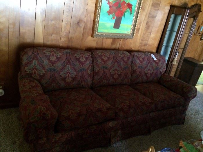 #99 Lexington Burgundy 90" sofa $100