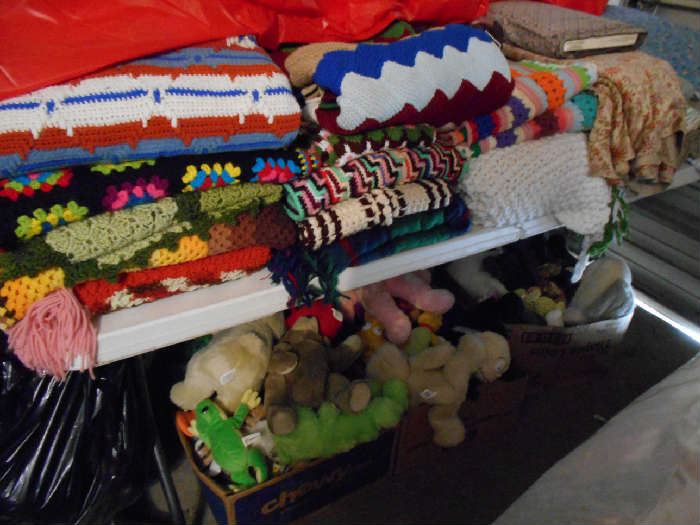 hand made blankets, material by the bulk
