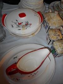 Vintage dinner set by Palissy/England.  Fox hunting