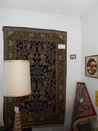 Silk hand made Persian rug/Tree of Life, retro lamp