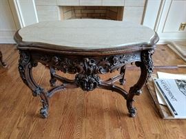 Carved center table