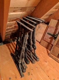 Antique Cast Iron Pub Table Legs