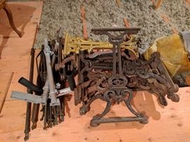 Antique Cast Iron Pub Table Legs