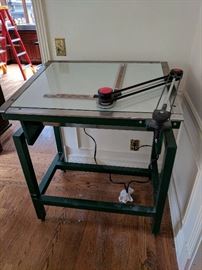 Backlit drafting table
