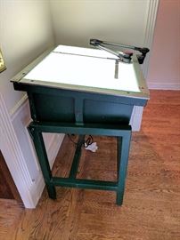 Backlit drafting table