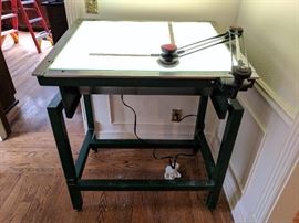 Backlit drafting table