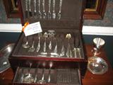 Sterling Silver, Towle, "Old Mirror" Pattern.  Service for 8 with lots of Serving Pieces.  Made around 1940.