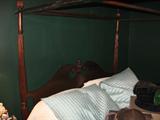 Biggs Sheraton Poster Bed with Test Frame, Broken Arch Headboard, Solid Mahogany.  Double Size.