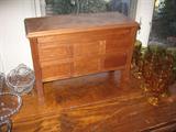 A miniture salesman sampler chest of drawers, solid wood