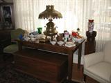 A Large Library table, Wonderful Blanket Chest and lots of Collectibles.