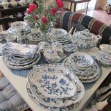 A complete Set of Blue and White Dishes