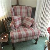 A wonderful Plaid Wing Chair