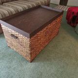 A wicker Storage Chest