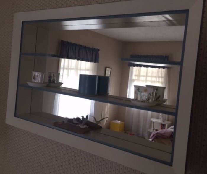 Mirrored Curio Shelf.