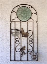Metal Wall Art Candle Holder