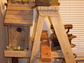 SAD IRONS AND BIRD HOUSE