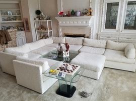 white sectional sofa