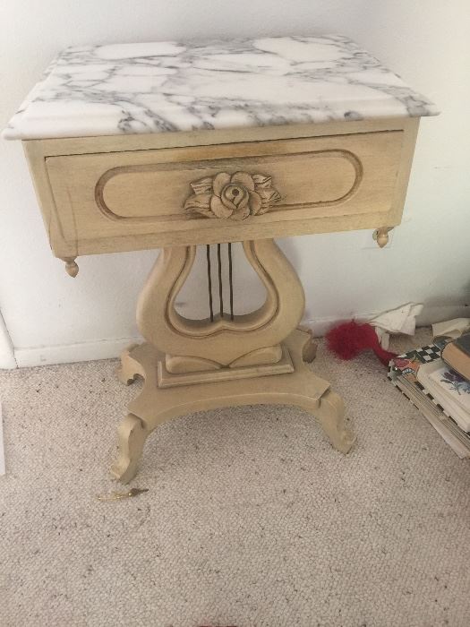Antique marble top night table