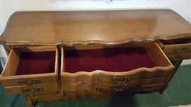 Jefferson Woodworking Co Dinnerware Cabinet Top Drawers