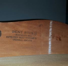 Jefferson Wood Working Co Bent Rims Dining Table with 2 leafs