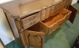 Jefferson Woodworking Co Dinnerware Cabinet drawer view