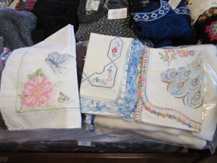 Sample of some of the hand made linens. 